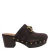 Kurt Geiger 70mm Mansion Buckle-embellished Clogs In Brown