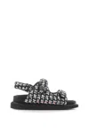 Kurt Geiger Womens Mult/other Orson Quilted Woven Sandals 6 In Multicolor