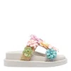 Kurt Geiger Womens Mult/other Orson Flower Woven Sandals Eur 37 / 4 Uk In Muticolor