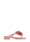 Kurt Geiger Flip Flops With Pom Poms In Pink