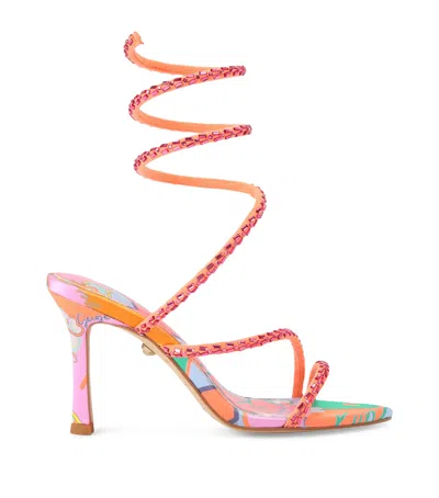 Kurt Geiger London Satin Spiral Sandals In Pink