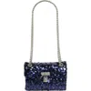 Kurt Geiger London Sequin Mini Braxton Crossbody Bag In Blue