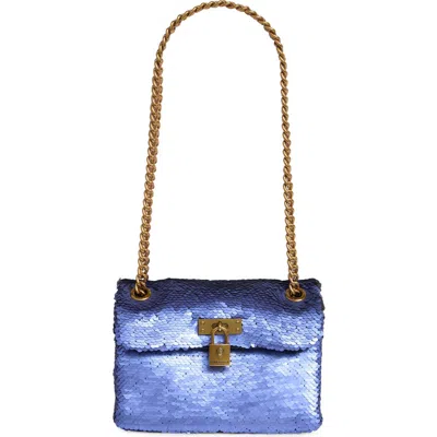 Kurt Geiger London Sequin Mini Brixton Crossbody Bag In Purple