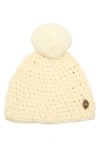 Kurt Geiger Chunky Chenille Beanie In Bone
