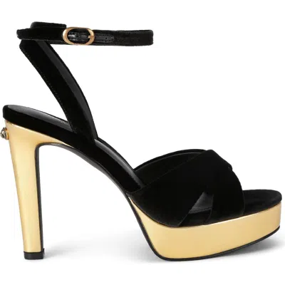 Kurt Geiger London Sherbert Cross Sandal In Black