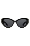 Kurt Geiger London Shoreditch 53mm Gradient Round Sunglasses In Black/gray