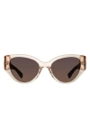 Kurt Geiger London Shoreditch 53mm Gradient Round Sunglasses In Light Pink/brown Gradient