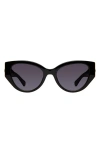Kurt Geiger London Shoreditch 53mm Gradient Round Sunglasses In Z/dnublack Pink/gray Grad
