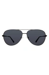 Kurt Geiger Aviator Sunglasses, 62mm In Black/gray
