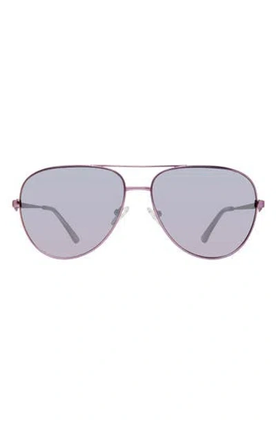 Kurt Geiger London Shoreditch 62mm Oversize Aviator Sunglasses In Lilac/violet Decor Ar