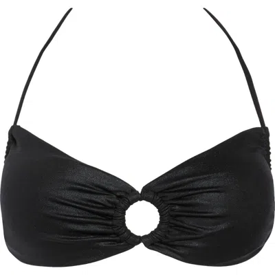 Kurt Geiger London Shoreditch Keyhole Bikini Top In Black
