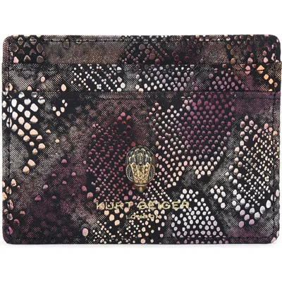 Kurt Geiger London Shoreditch Leather Card Case In Yellow