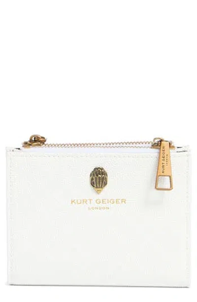 Kurt Geiger London Shoreditch Pebbled Leather Wallet In White