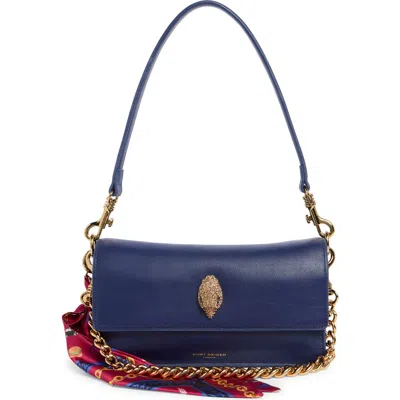 Kurt Geiger London Sloane Leather Shoulder Bag In Blue