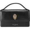 Kurt Geiger London Small Bond Leather Top Handle Bag In Black