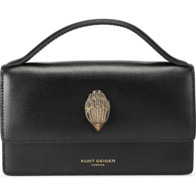 Kurt Geiger London Small Bond Leather Top Handle Bag In Black