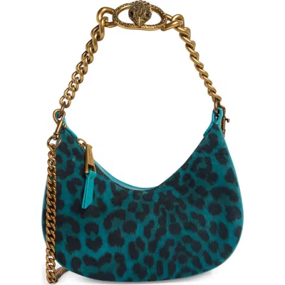 Kurt Geiger London Small Chelsea Chain Hobo Bag In Blue