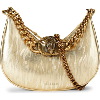 Kurt Geiger London Small Chelsea Chain Leather Hobo Bag In Yellow