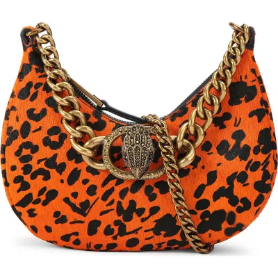Kurt Geiger London Small Chelsea Genuine Calf Hair Hobo Bag In Orange