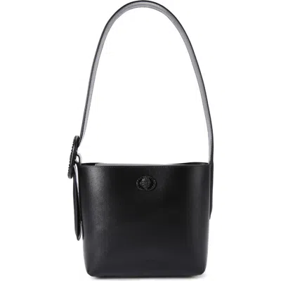 Kurt Geiger London Small Chelsea Leather Bucket Bag In Black
