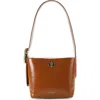 Kurt Geiger London Small Chelsea Leather Bucket Bag In Brown