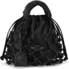 Kurt Geiger London Small Crystal Macramé Bag In Black