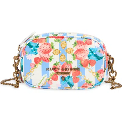 Kurt Geiger London Small Greenwich Leather Camera Bag In White
