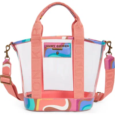 Kurt Geiger London Small Hampstead Clear Tote In Multi