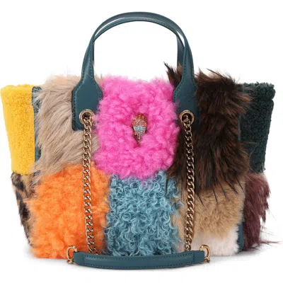 Kurt Geiger London Small Hoxton Faux Fur Shopper Tote In Multi