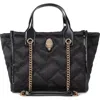 Kurt Geiger London Small Hoxton Quilted Shopper Bag In Black