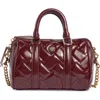 Kurt Geiger London Small Kensington Boston Satchel Bag In Burgundy