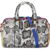 Kurt Geiger London Small Kensington Boston Satchel In Open White