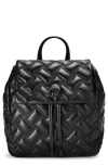 Kurt Geiger London Small Kensington Drench Quilted Leather Backpack In Black