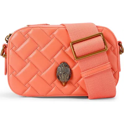 Kurt Geiger London Small Kensington Leather Camera Bag In Orange
