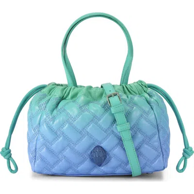 Kurt Geiger London Small Kensington Leather String Tote In Dark Blue