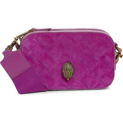 Kurt Geiger London Small Kensington Quilted Leather Camera Bag In Pink