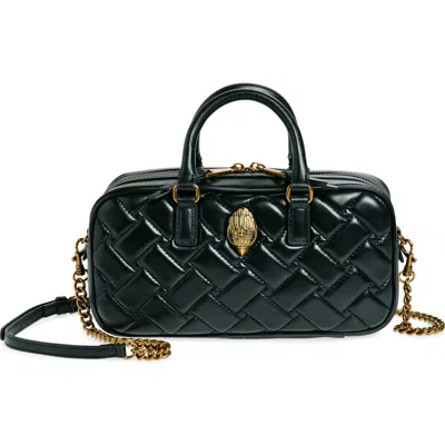 Kurt Geiger London Small Kensington Quilted Leather Duffle Bag In Black