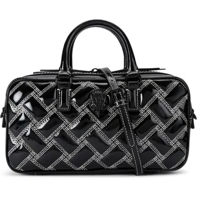 Kurt Geiger London Small Kensington Quilted Leather Duffle Bag In Charcoal