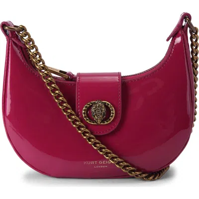 Kurt Geiger London Small Leather Chelsea Hobo Crossbody Bag In Bright Pink