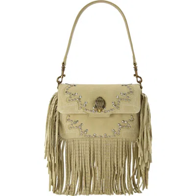 Kurt Geiger London Small Oxford Fringe Shoulder Bag In Brown