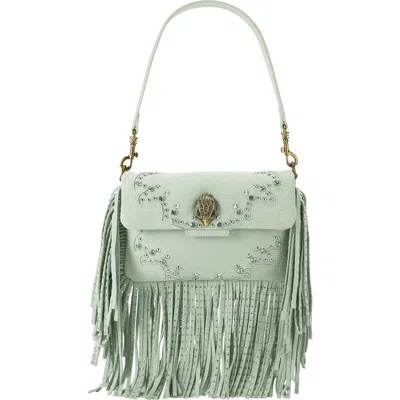 Kurt Geiger London Small Oxford Fringe Shoulder Bag In Green