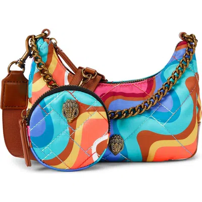Kurt Geiger London Small Recycled Multi Crossbody Bag In Brown Multi