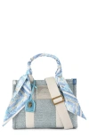 Kurt Geiger London Small Southbank Tote In Light/pastel Blue