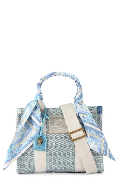 Kurt Geiger London Small Southbank Tote In Light/pastel Blue