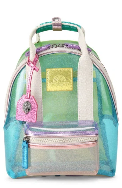 Kurt Geiger Vinyl Southbank Small Backpack In Blue Multi