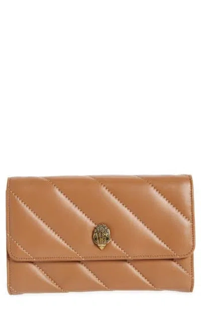 Kurt Geiger London Soho Drench Leather Wallet On A Chain In Brown