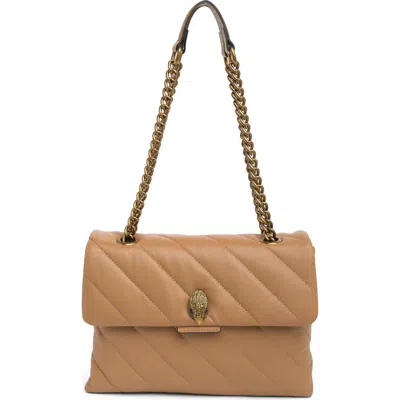 Kurt Geiger London Soho Large Leather Bag In Light/pastel Brown