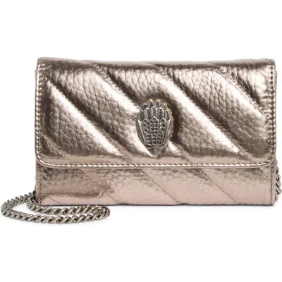 Kurt Geiger London Soho Leather Wallet On A Chain In Rust/ Copper