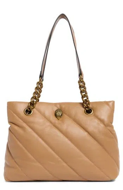 Kurt Geiger London Soho Quilted Leather Shopper In Brown