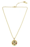 Kurt Geiger London Southbank Disc Pendant Necklace In Multi